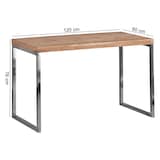 Artikelbild 1 für WOHNLING Schreibtisch akazie rechteckig, Kufen-Gestell chrom 120,0 x 60,0 cm, Artikelnummer 540403