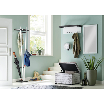 Artikelbild 4 für HAKU Möbel Wandgarderobe 14367 weiß Metall 5 Haken 34,0 x 183,0 cm, Artikelnummer 550984