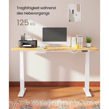 Artikelbild 6 für FlexiSpot E7 elektrisch höhenverstellbares Schreibtischgestell weiß ohne Tischplatte, T-Fuß-Gestell weiß 110,0 - 190,0 x 68,0 cm, Artikelnummer 656669