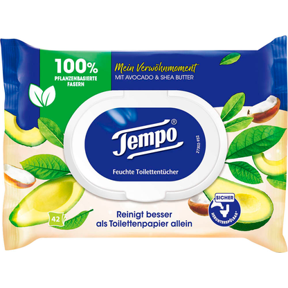 Artikelbild 9 für Tempo Feuchtes Toilettenpapier Mein Verwöhnmoment 1-lagig, 42 Tücher, Artikelnummer 668576