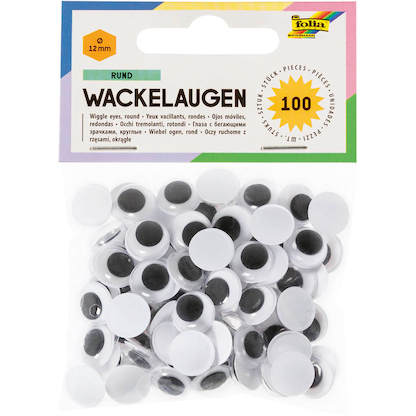 Artikelbild für folia Wackelaugen weiß 12,0 mm Ø 12,0 mm 100 St., Artikelnummer 355291