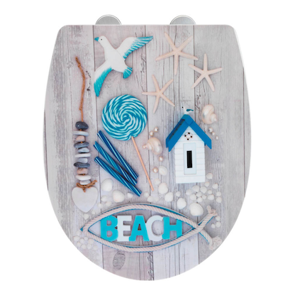 Artikelbild 2 für WENKO WC-Sitz mit Absenkautomatik Premium WC-Sitz grau, blau, Artikelnummer 813184