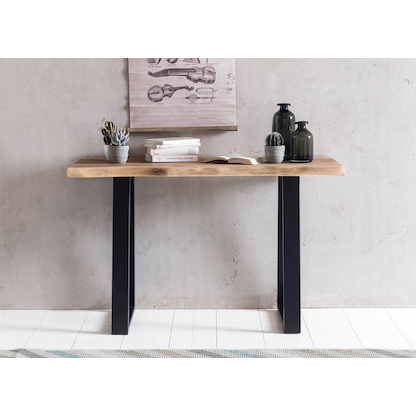 Artikelbild 5 für WOHNLING Schreibtisch akazie rechteckig, Kufen-Gestell schwarz 120,0 x 45,0 cm, Artikelnummer 540332