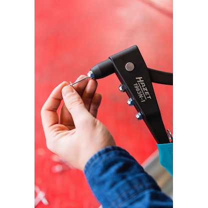 Artikelbild 4 für HAZET Handnietzange 1963N-1 Für Blindniete Aluminium bis ⌀ 5,0 mm, Stahl bis ⌀ 4,0 mm, Edelstahl bis ⌀ 3,2 mm 25,5 cm, Artikelnummer 583066