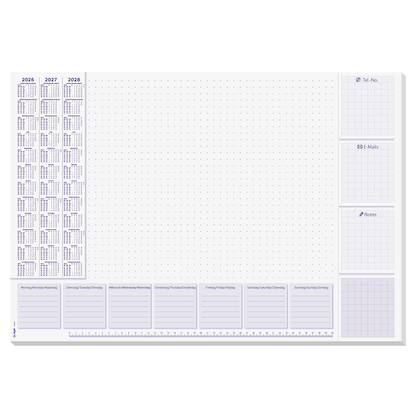 Artikelbild 12 für SIGEL Schreibtischunterlage Lilac 2026/2027/2028 weiß/lila Papier 59,5 x 41,0 cm, 30 Blatt, Artikelnummer 585648