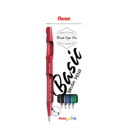 Artikelbild 24 für Pentel SES15C Brush-Pen farbsortiert, 4 St., Artikelnummer 594186