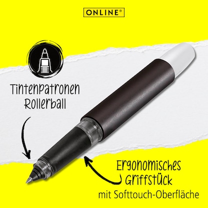 Artikelbild 2 für ONLINE® Campus Soft Tintenroller schwarz 0,7 mm, Schreibfarbe: blau, 1 St., Artikelnummer 238236