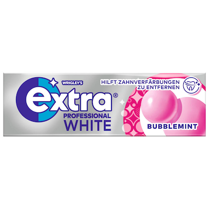 Artikelbild 3 für extra® PROFESSIONAL WHITE BUBBLEMINT Kaugummis 30 Pack à 10 Stück, Artikelnummer 473047