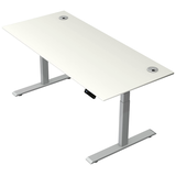 Artikelbild 1 für Kerkmann Move 2 Plus elektrisch höhenverstellbarer Schreibtisch weiß rechteckig, T-Fuß-Gestell silber 180,0 x 80,0 cm, Artikelnummer 519631