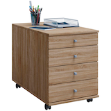 Artikelbild 1 für VCM my office Lona Rollcontainer eiche 4 Auszüge 42,0 x 75,0 x 57,0 cm, Artikelnummer 973750