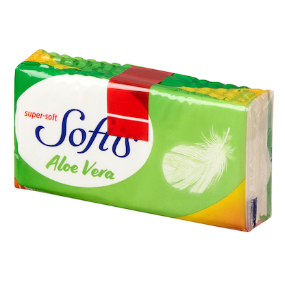 Artikelbild 2 für Softis Taschentücher Aloe Vera 4-lagig weiß, 15x 9 Tücher, Artikelnummer 384461