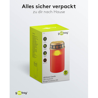Artikelbild 7 für goobay Grablicht LED mit Timer rot, Artikelnummer 505147