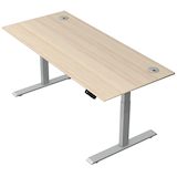 Artikelbild 1 für Kerkmann Move 2 Plus elektrisch höhenverstellbarer Schreibtisch ahorn rechteckig, T-Fuß-Gestell silber 180,0 x 80,0 cm, Artikelnummer 519649