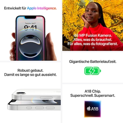 Artikelbild 7 für Apple iPhone 16e weiß 256 GB, Artikelnummer 541054