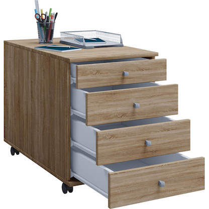 Artikelbild 7 für VCM my office Lona Rollcontainer eiche 4 Auszüge 42,0 x 75,0 x 57,0 cm, Artikelnummer 973750