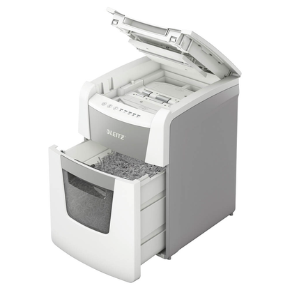 Artikelbild 5 für AKTION: LEITZ IQ Autofeed Small Office 100 Aktenvernichter mit Partikelschnitt P-5, 2 x 15 mm, bis 100 Blatt, weiß mit 45 Euro CashBack, Artikelnummer 267151