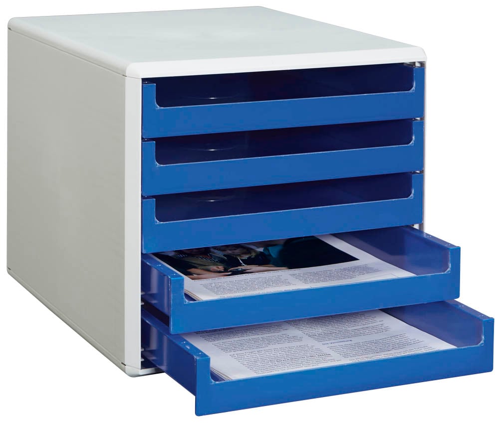 SCHUBLADENBOX HIMMELBLAU 5er Set - Praktische Aufbewahrungsboxen Für Ordnung