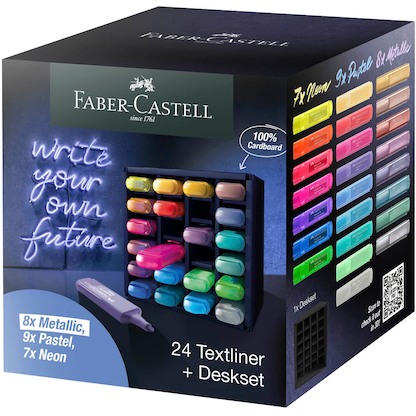 Artikelbild 2 für FABER-CASTELL TL 46 Textmarker farbsortiert, 24 St., Artikelnummer 443626