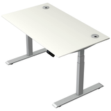 Artikelbild 1 für Kerkmann Move 2 Plus elektrisch höhenverstellbarer Schreibtisch weiß rechteckig, T-Fuß-Gestell silber 140,0 x 80,0 cm, Artikelnummer 519669