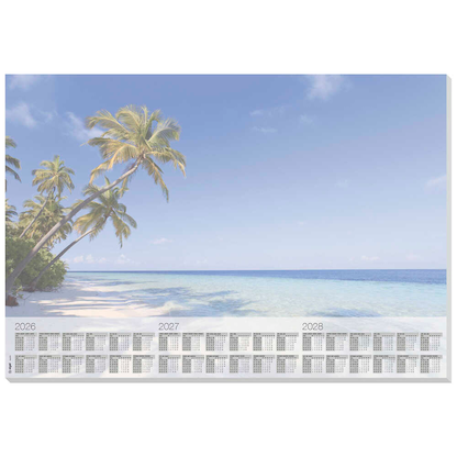 Artikelbild 18 für SIGEL Schreibtischunterlage Beach 2026/2027/208 blau Papier 59,5 x 41,0 cm, 30 Blatt, Artikelnummer 585709