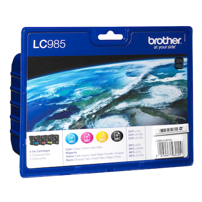 Artikelbild 2 für brother LC-985BK/C/M/Y schwarz, cyan, magenta, gelb Druckerpatronen, 4er-Set, Artikelnummer 561225