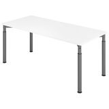 Artikelbild 1 für HAMMERBACHER Mirakel höhenverstellbarer Schreibtisch weiß rechteckig, 4-Fuß-Gestell grau 180,0 x 80,0 cm, Artikelnummer 998950