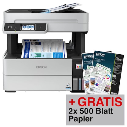 Artikelbild 2 für AKTION: EPSON EcoTank ET-5170 4 in 1 Tintenstrahl-Multifunktionsdrucker grau + GRATIS 2 Pack à 500 Blatt EPSON DIN A4 Business Inkjetpapier mit 50 Euro CashBack, Artikelnummer 772984