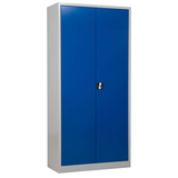 Artikelbild 1 für Gürkan Stahlschrank 100162 lichtgrau, enzianblau 92,0 x 42,0 x 195,0 cm, aufgebaut, Artikelnummer 560115