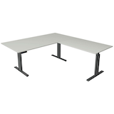 Artikelbild 1 für Kerkmann Move 3 elegant elektrisch höhenverstellbarer Schreibtisch lichtgrau L-Form, T-Fuß-Gestell grau 200,0 x 220,0 cm, Artikelnummer 488207