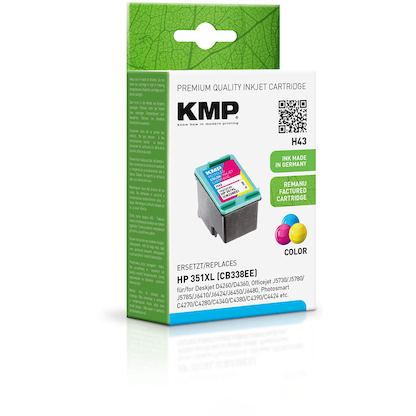 Artikelbild 2 für KMP H43 color Druckerpatrone kompatibel zu HP 351XL (CB338EE), Artikelnummer 599019