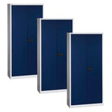 Artikelbild 1 für AKTION: 3 BISLEY Stahlschränke Universal E782A04505P3 lichtgrau, oxofordblau 91,4 x 40,0 x 195,0 cm, aufgebaut, Artikelnummer 102679