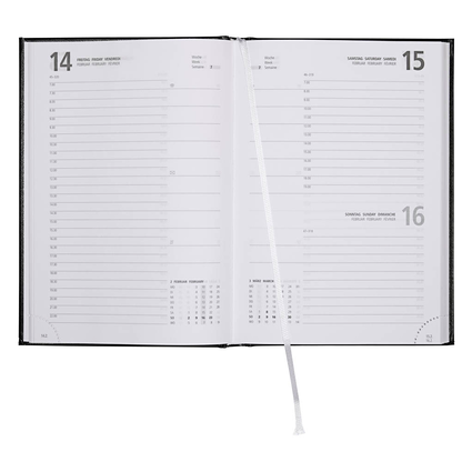 Artikelbild 2 für office discount Buchkalender Tagesplaner 2026 Schwarz, Artikelnummer 550778