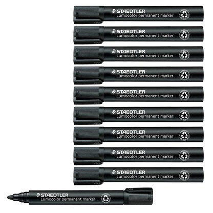 Artikelbild 24 für STAEDTLER Lumocolor Permanentmarker schwarz 2,0 mm, 10 St., Artikelnummer 455329