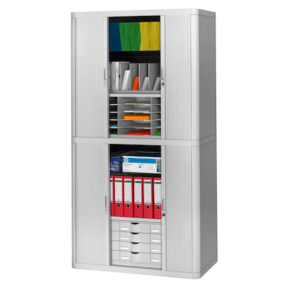 Artikelbild 4 für PAPERFLOW easyOffice Rollladenschrank lichtgrau ohne Fachböden 110,0 x 41,5 x 204,0 cm, Artikelnummer 587451