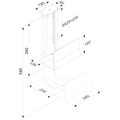 Artikelbild 3 für Neomounts PC-Halterung CPU-D200BLACK Metall schwarz, Artikelnummer 784744