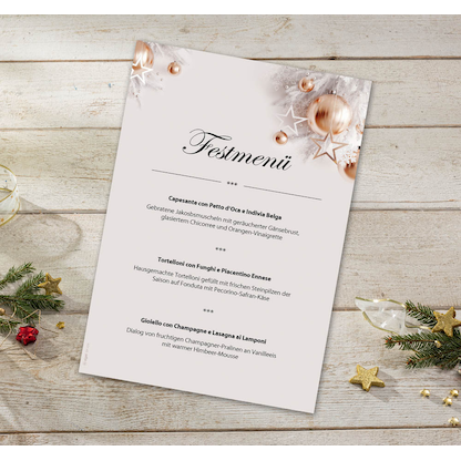 Artikelbild 2 für SIGEL Weihnachtsbriefpapier Christmas in rose-gold Motiv DIN A4 90 g/qm 100 Blatt, Artikelnummer 912164