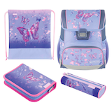 Artikelbild 1 für herlitz Schulranzen-Set Loop Plus Butterfly Paradise Kunstfaser lila, Artikelnummer 271373