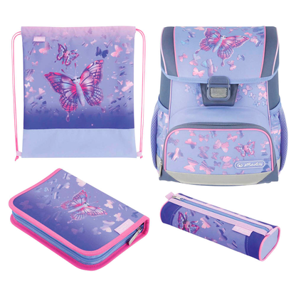 Artikelbild für herlitz Schulranzen-Set Loop Plus Butterfly Paradise Kunstfaser lila, Artikelnummer 271373