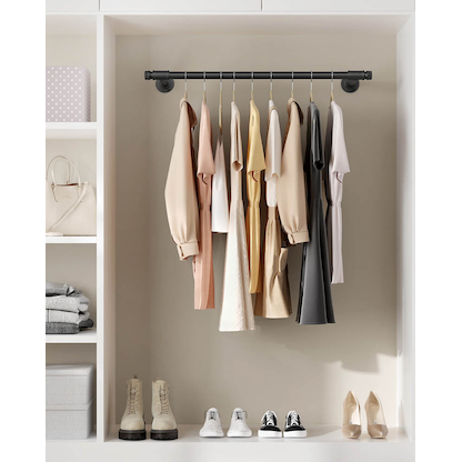 Artikelbild 3 für SONGMICS Wandgarderobe schwarz Metall 84,0 x 7,0 cm, Artikelnummer 438779