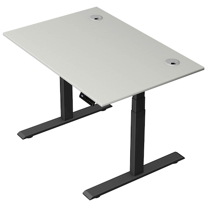 Artikelbild für Kerkmann Move 2 Plus elektrisch höhenverstellbarer Schreibtisch lichtgrau rechteckig, T-Fuß-Gestell anthrazit 120,0 x 80,0 cm, Artikelnummer 519692