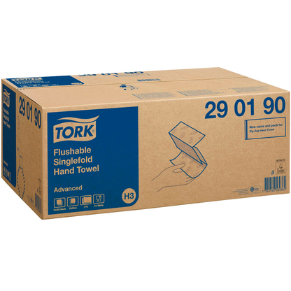 Artikelbild 3 für TORK Papierhandtücher 290190 H3 Advanced schnellauflösend Zick-Zack-Falzung 2-lagig 3.750 Tücher, Artikelnummer 117903