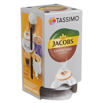 Artikelbild 12 für TASSIMO JACOBS CAPPUCCINO CLASSICO Kaffeediscs, Arabica- und Robustabohnen 8 Portionen, Artikelnummer 857649