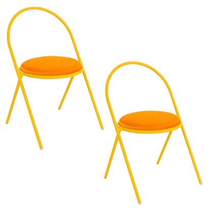 Artikelbild 23 für 2 meet powered by PAPERFLOW Besucherstühle SATURNE CHSATX2SC.20.20 safran Kunstleder, Artikelnummer 230522