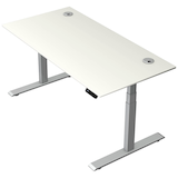 Artikelbild 1 für Kerkmann Move 2 Plus elektrisch höhenverstellbarer Schreibtisch weiß rechteckig, T-Fuß-Gestell silber 160,0 x 80,0 cm, Artikelnummer 519706