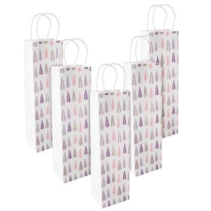Artikelbild für 5 SIGEL Geschenktüten für Flaschen Pine trees Motiv 10,0 x 35,0 cm, Artikelnummer 627459