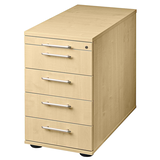 Artikelbild 1 für HAMMERBACHER Solid Standcontainer ahorn 5 Auszüge 42,8 x 80,0 x 72,0 - 76,0 cm, Artikelnummer 984450