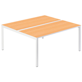 Artikelbild 1 für PAPERFLOW easyDesk Doppelschreibtisch buche rechteckig, 4-Fuß-Gestell weiß 160,0 x 166,0 cm, Artikelnummer 527869