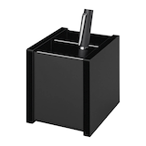 Artikelbild 1 für WEDO Stiftehalter Black Office schwarz Acryl 2 Fächer 8,3 x 10,0 x 9,6 cm, Artikelnummer 456597