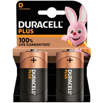 Artikelbild für 2 DURACELL Batterien PLUS Mono D 1,5 V, Artikelnummer 561714