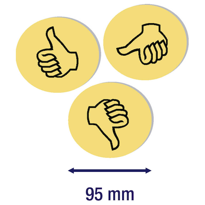 Artikelbild 2 für FRANKEN Moderationskarten gelb Ø 9,5 cm, 100 Blatt, Artikelnummer 538037